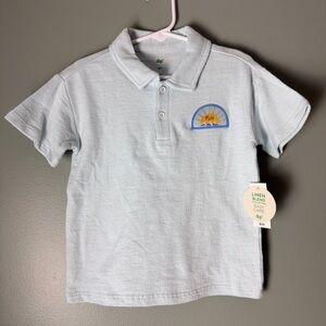 dip Light Blue Polo with Sun Embroidered Patch ☀️ Fun in the Sun - NEW 🏷️